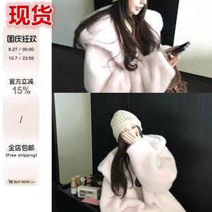 PtonUmi 波点艺术家 翻领双排扣毛呢大衣女冬中长款夹棉呢子外套