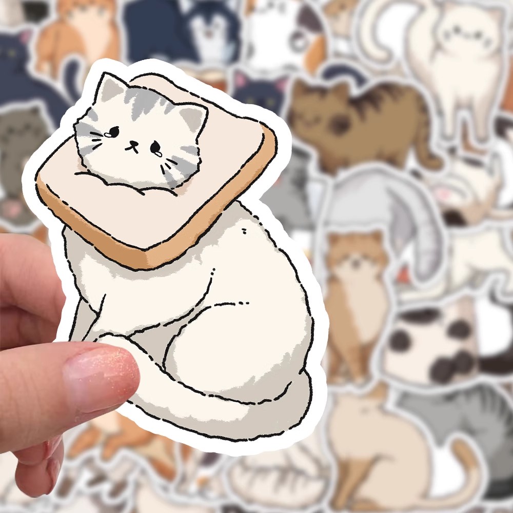 手账贴卡通宠物猫咪小猫可爱喵星人创意装饰小图案手机壳贴纸画