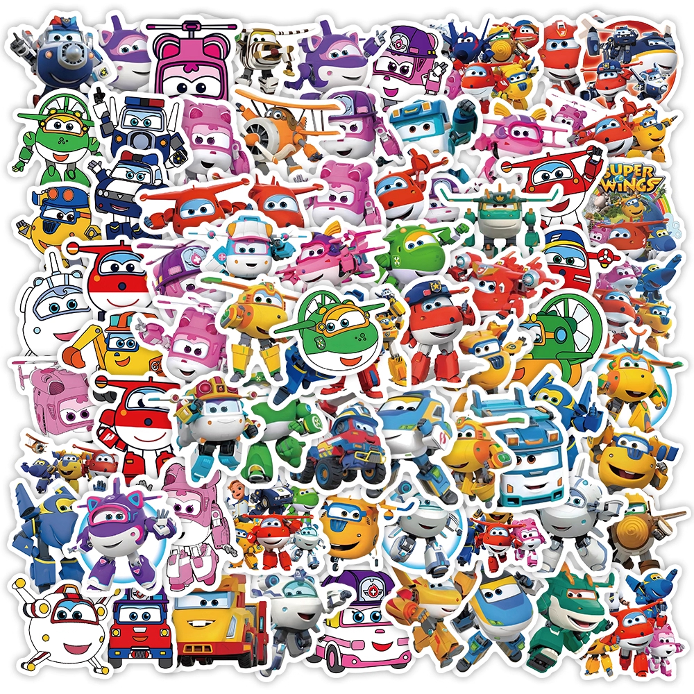 206张超级飞侠贴纸儿童卡通动画片周边行李箱手机文具盒装饰贴画