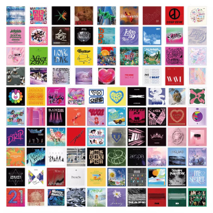 240张kpop专辑封面贴纸EXO装饰创意高颜值明星应援周边装饰贴画