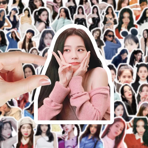 140张韩国明星Jisoo金智秀贴纸高颜值单人BLACKPINK周边手账贴画