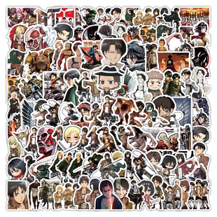 263张进击的巨人贴纸艾伦三笠阿明利威尔动漫人物周边装饰diy贴画
