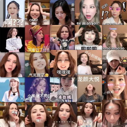 118张邓紫棋贴纸高颜值可爱表情包装饰手机笔记本电脑防水封口贴