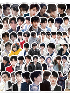 312张王俊凯贴纸高颜值TFBOYS队长小凯帅气周边笔记本diy防水贴画