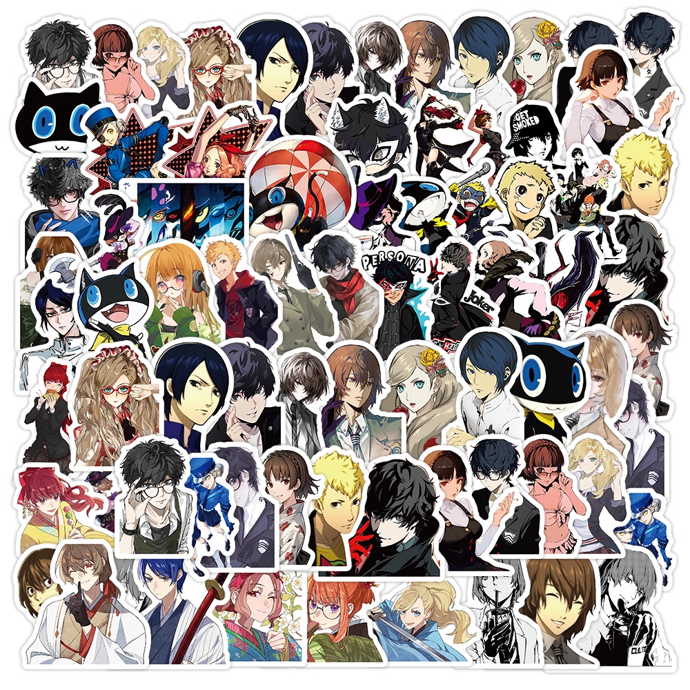 204张女神异闻录贴纸人物动漫游戏周边装饰小图案行李箱手机贴画