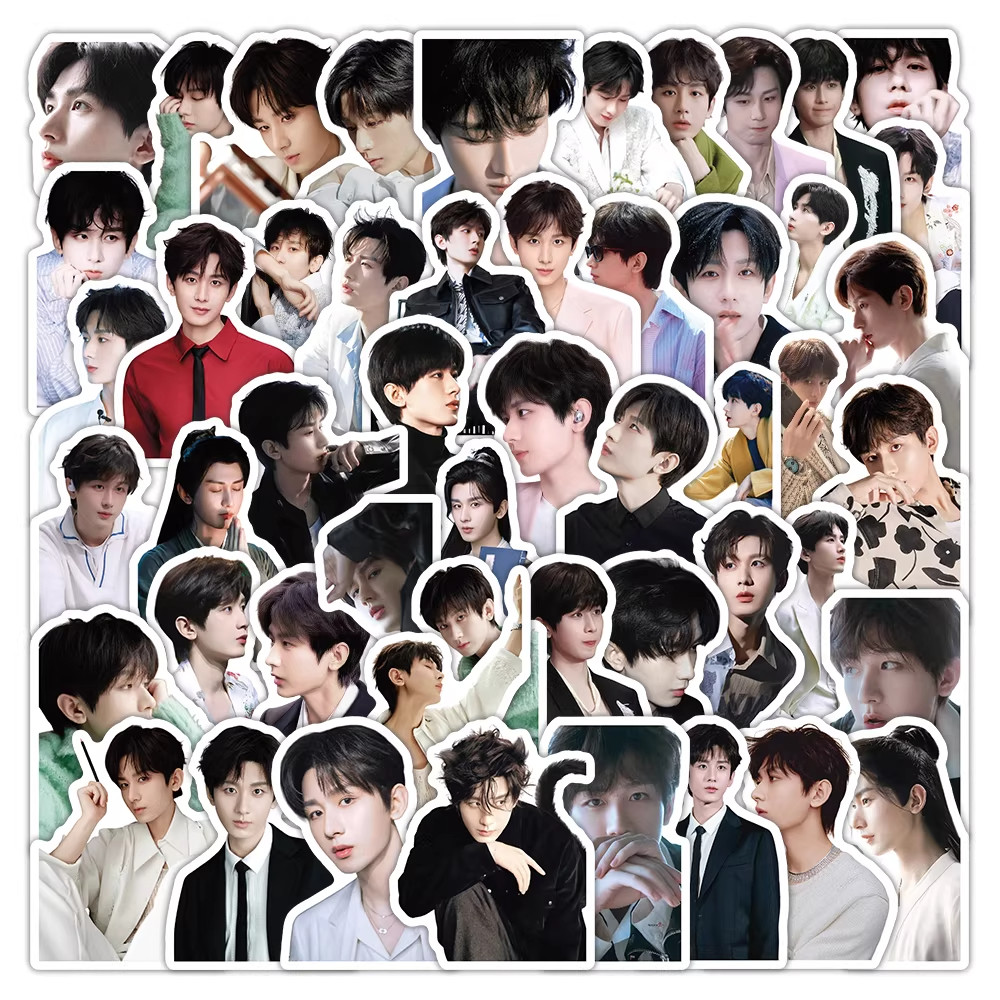 113张新款成毅贴纸内娱男明星周边ins风高清写真照片装饰防水贴画