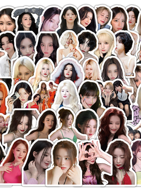 300张G-idle女团贴纸ins明星娟总宋雨琦贴画手机手账笔记本贴纸