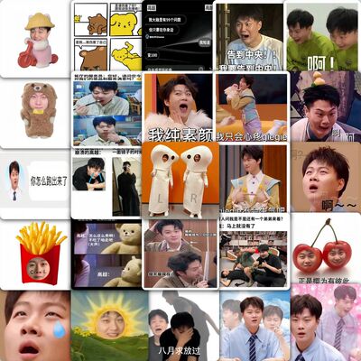 喜剧人双胞胎表情包贴纸高超高越