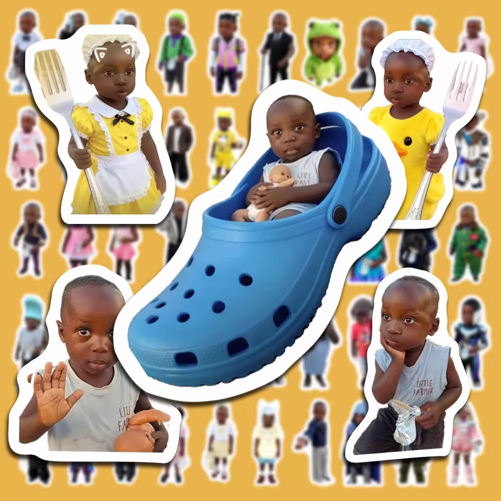 抽象非洲酋长非洲十二少故事贴纸