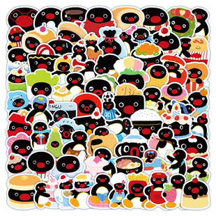 饰贴画 饰装 255张Pingu企鹅家族贴纸Q版 动画可爱图案手机行李箱装