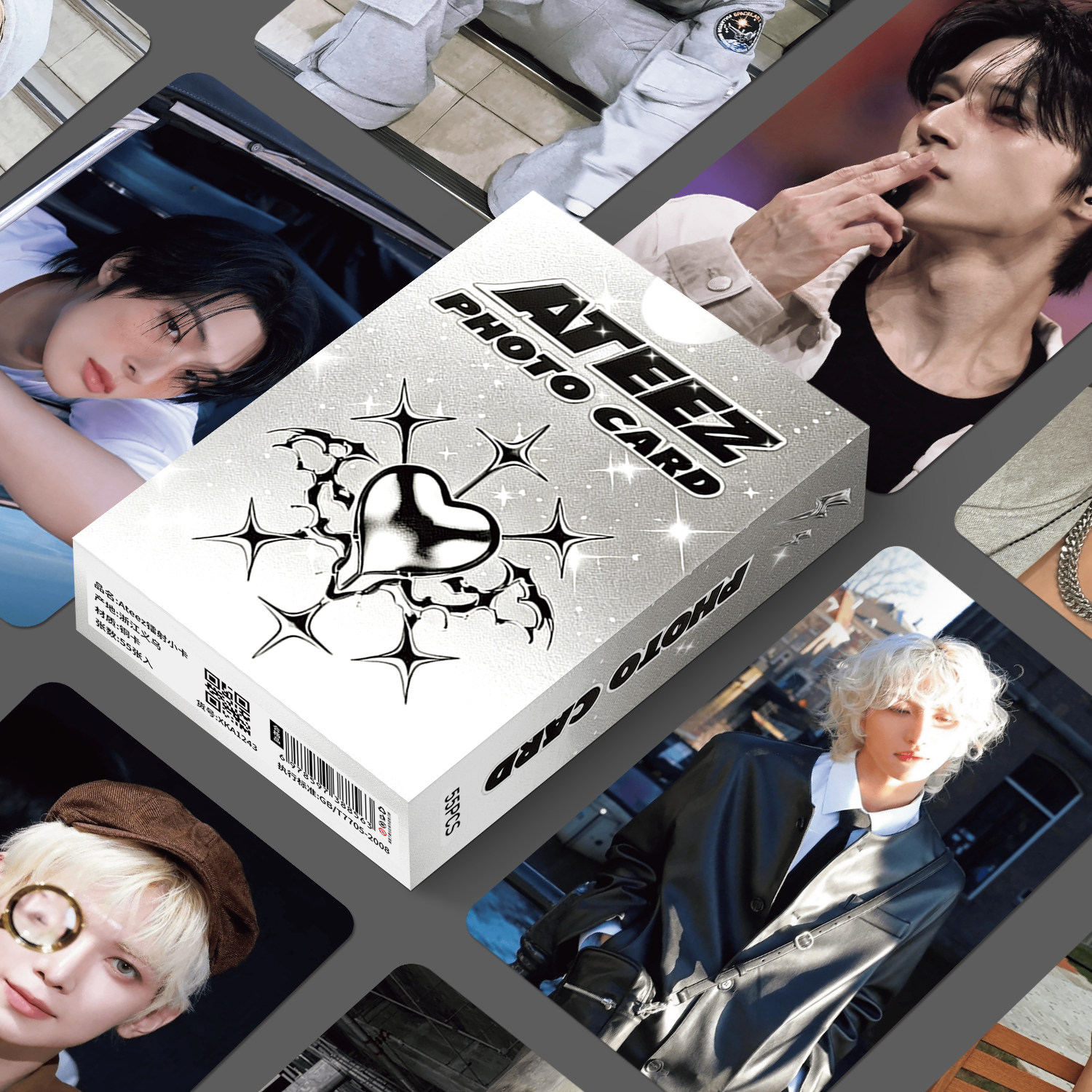 ATEEZ镭射小卡韩国男团明信片图片