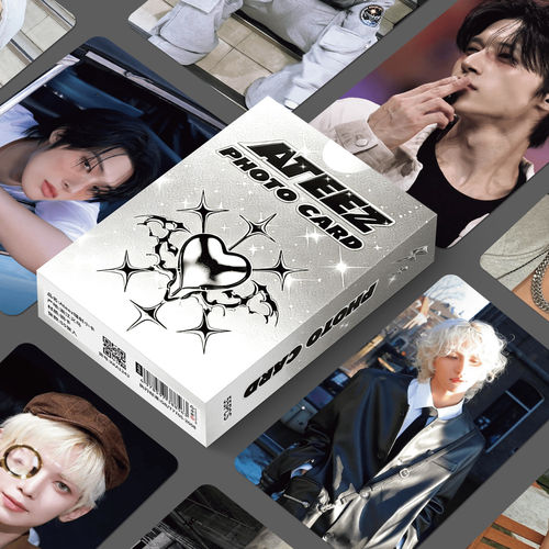 ATEEZ镭射小卡韩国男团明信片