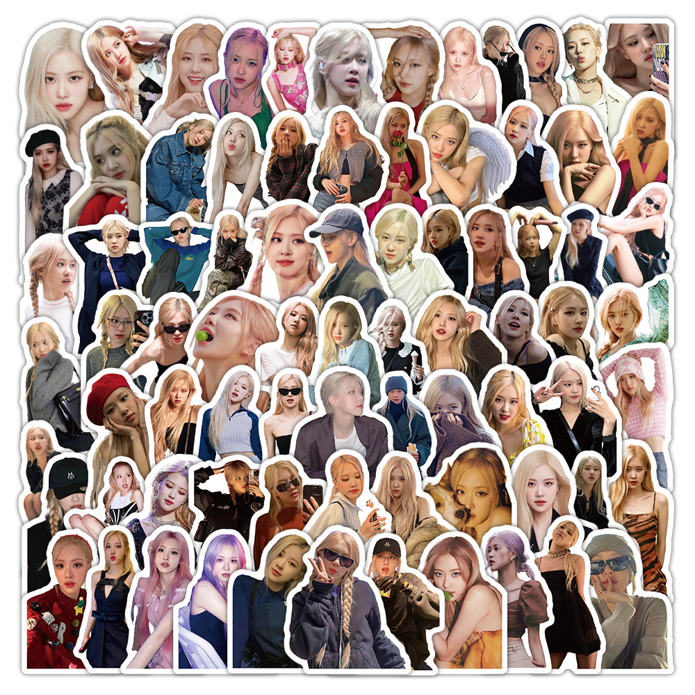 206张Rose朴彩英单人贴纸blackpink周边手账桌面保温杯文具小贴画