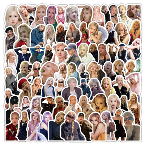 206张Rose朴彩英单人贴纸blackpink周边手账桌面保温杯文具小贴画