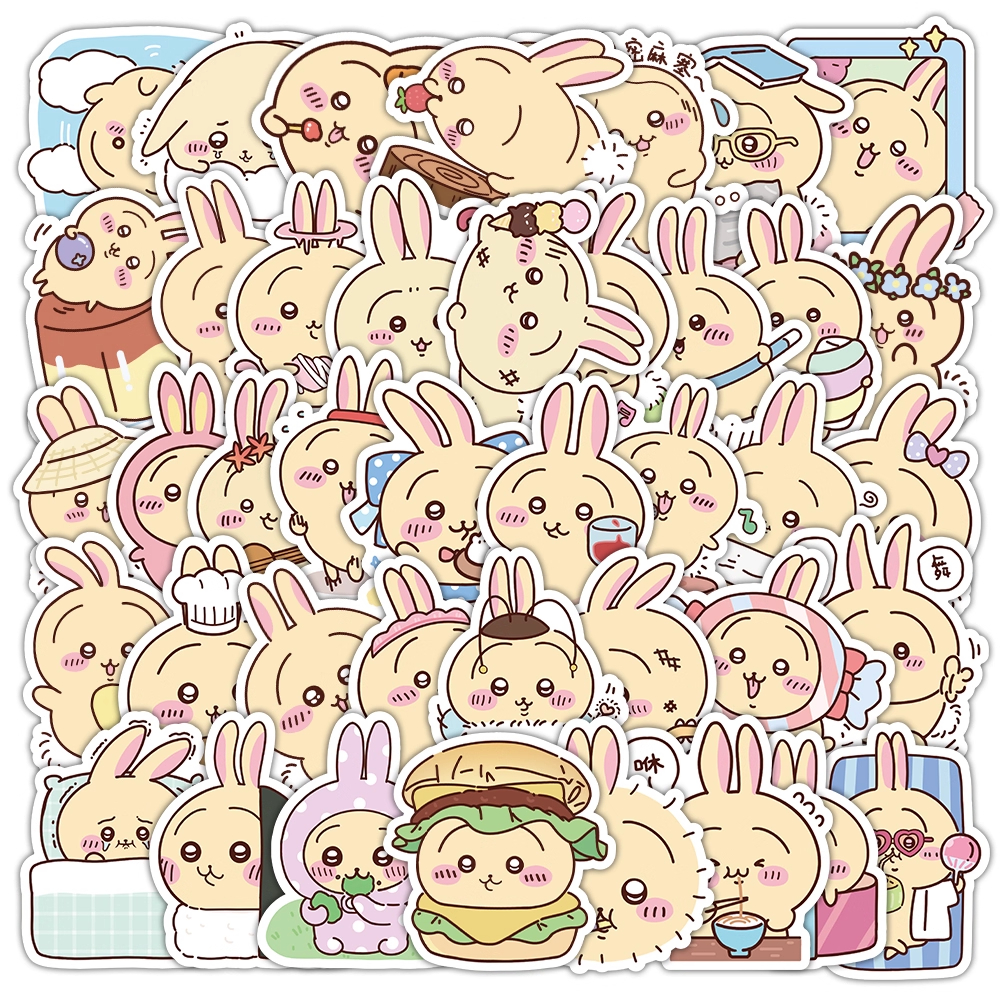chiikawa乌萨奇贴纸可爱吉伊卡哇手账素材卡通装饰手机防水贴纸