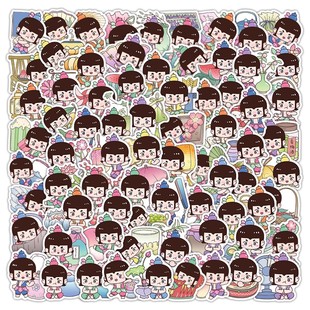 255张葫芦娃贴纸七兄弟卡通Q版 饰贴画 儿童动画周边行李箱手机装