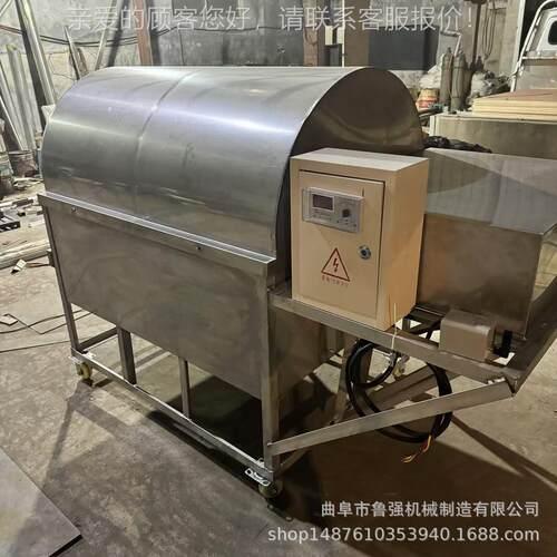 10麻0芝香油炒籽机 滚筒花生烧柴备炒瓜子斤设 EHT炒黄豆锅