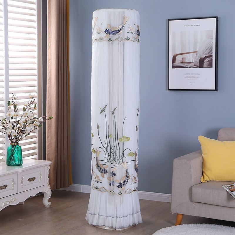 圆形空调防尘罩格力立式空调防尘套空调罩圆柱形空调盖布海尔