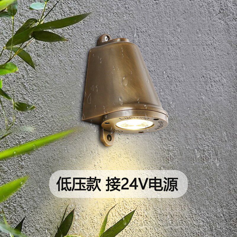 24V低压户外防水LED壁灯工业风铸铝店门口招牌射灯走廊阳台洗墙
