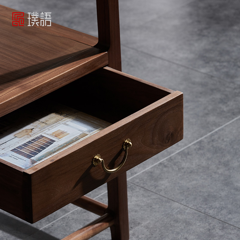 新中式书桌实木黑胡桃木书房家具套装组合书法桌书画桌办公桌画案