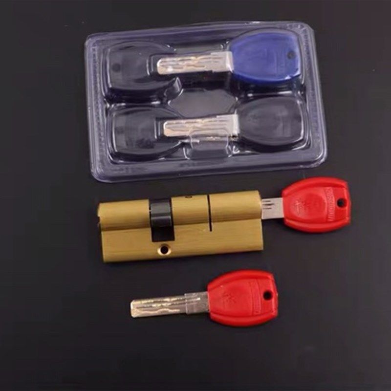 卡施顿新款超B级防盗门锁芯合金钥匙防锡纸超B级锁芯超b级子母珠