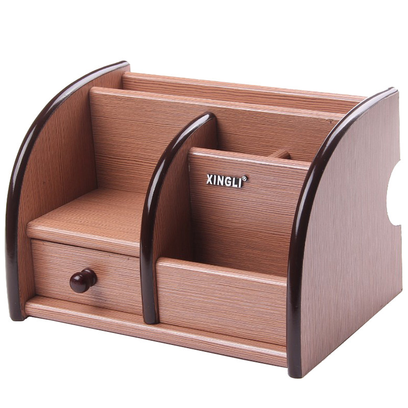 包邮木质笔筒创意时尚多功能桌面收纳盒办公摆件组合笔座可爱文具