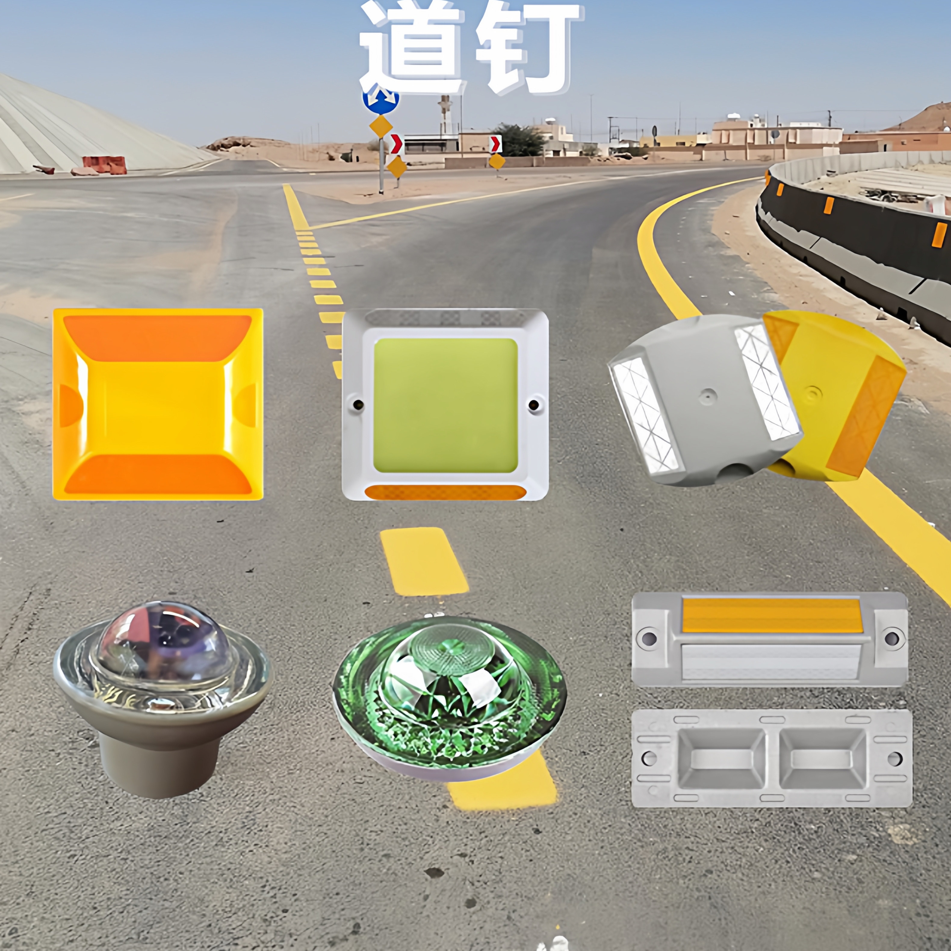 反光塑料道钉太阳能突起路标