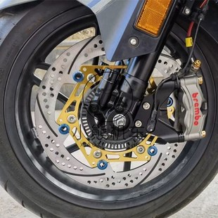 佛沙350凌云300mmFAR前刹车盘布雷博水鸟M50S辐射卡钳转接码钢吼