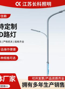 户外市政工程道路防水led路灯杆新农村建设高低臂热镀锌照明路灯