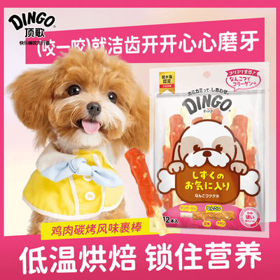 DINGO顶歌 超小型犬磨牙棒狗狗裹肉棒零食宠物训狗咬胶泰迪洁齿骨