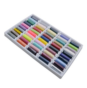 50色402缝纫线手工线彩色缝纫线家用缝纫机手缝线黑白缝纫机线