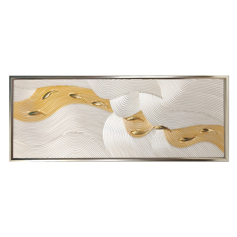 瑞杰 立体实物画《九鱼图逆流而上》客厅沙发墙挂画 卧室床头画