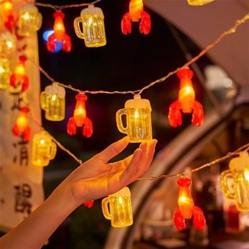 柠檬片LED灯串小清新氛围装饰灯网红摆摊布置节日水果小彩灯