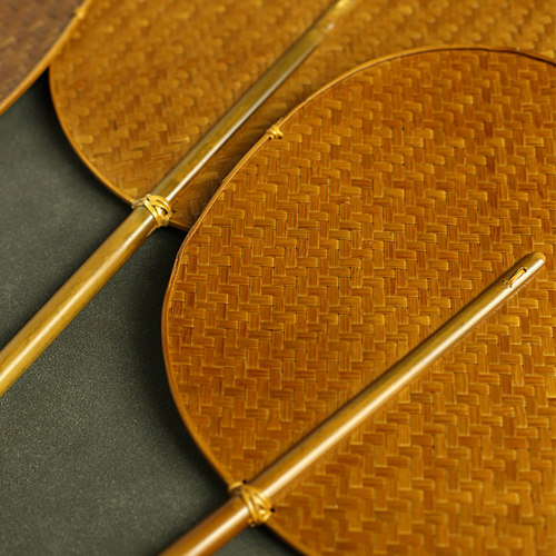 仿古竹编扇子手工团扇复古中国风舞蹈扇装饰驱蚊扇做旧女式蒲扇