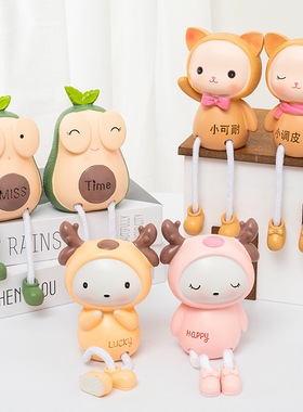 客厅电视酒柜家居墙上置物架装饰品小摆件吊脚娃娃工艺品摆设创意