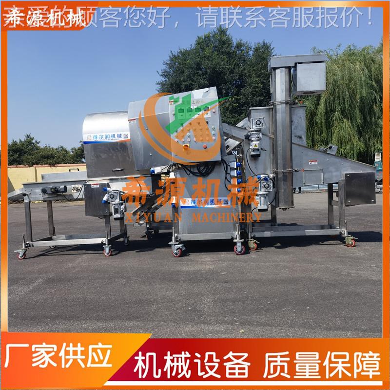 鸡设翅根上机盐CCF酥鸡滚筒上粉机器备自全动粉鸡米花裹粉机现货