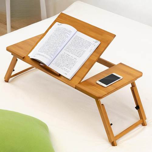放床上小桌子书桌电脑懒人桌宿舍平面卧室可伸缩折叠桌阅读写字桌