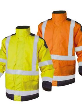 代尔塔404012工装反光多功能工作防寒服防寒防水服ENISO20471