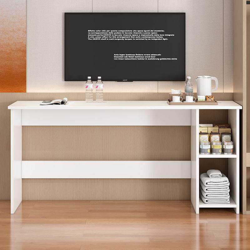 卧室电视柜电脑桌落地组装储物收纳一体柜加高超窄小桌子简约现代