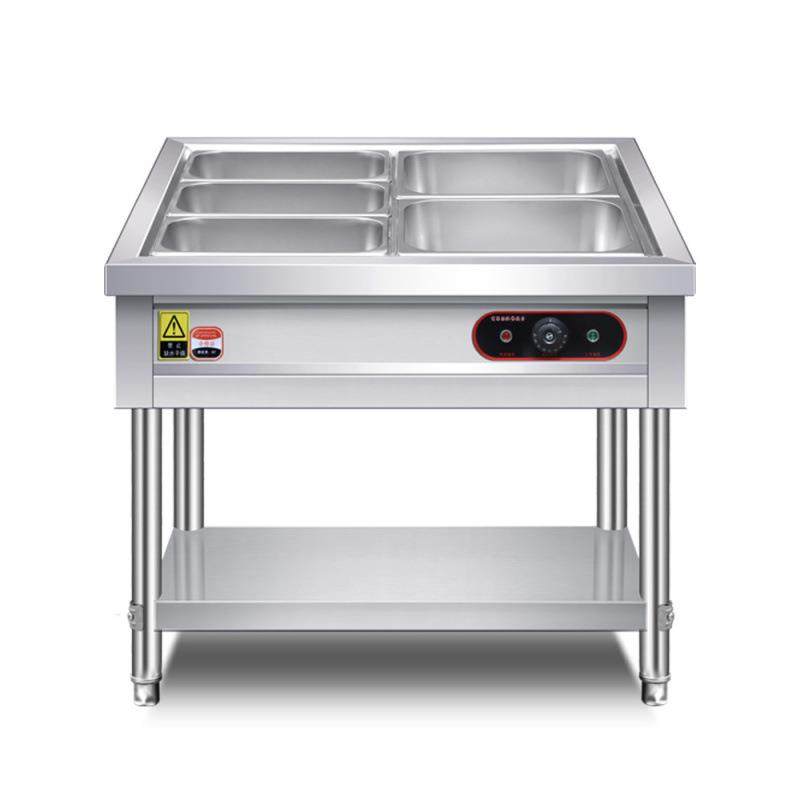 快餐保温台商用加热快餐车保温台立式不锈钢售饭台电热售菜热餐机