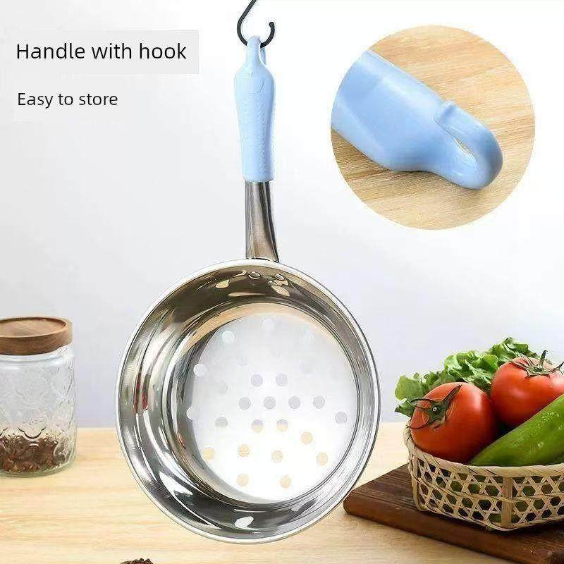 德国冷虾专用滤器不锈钢平底底大孔婴儿鱼滤器勺滤器勺面鱼家用粉,厨房/烹饪用具,漏勺/滤网勺,淘宝优惠券,粉丝福利购,淘宝优惠卷