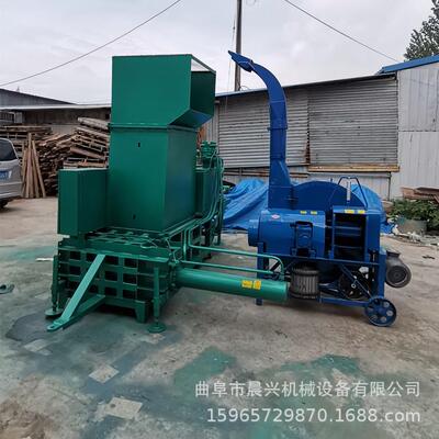 干湿两用苜蓿草粉碎压块机青贮秸秆套袋打包压块机液压打包机