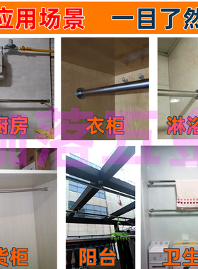 不锈钢管法兰座加厚衣杆底座圆管托毛巾杆吊座固定配件侧装法兰座