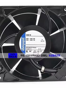 德国W2K121-AA01-015958W230V铝壳散热风扇5950