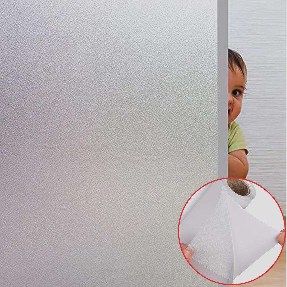 PVC玻璃磨砂贴加厚商场浴室办公室厨房窗户贴膜透光不透明装饰材