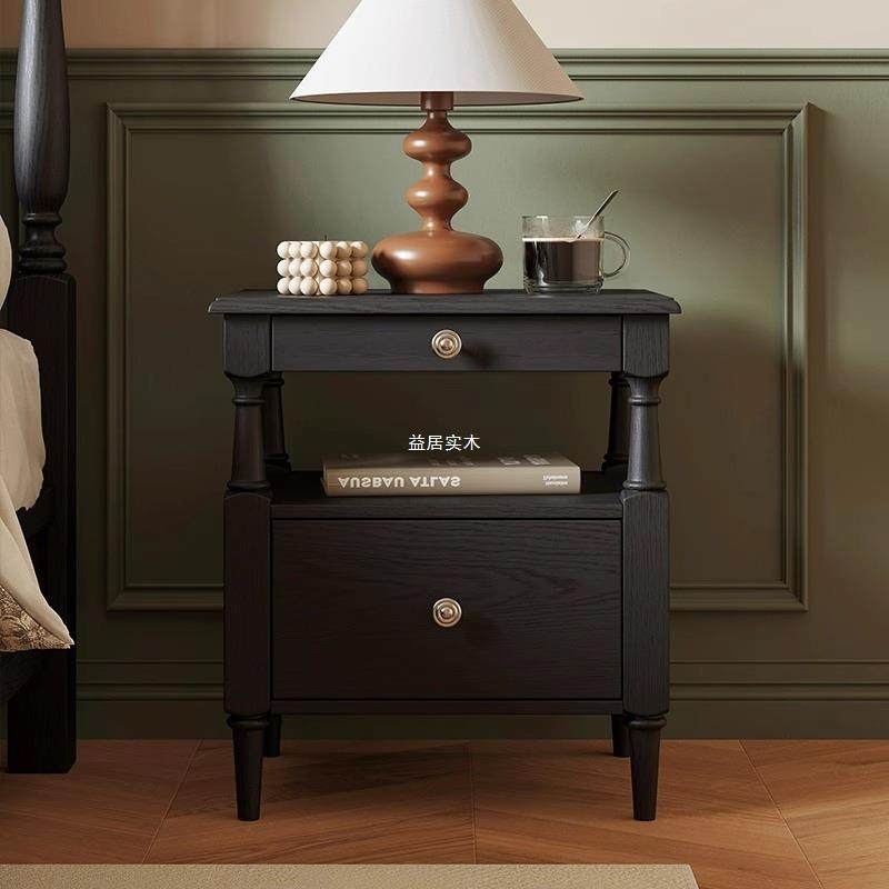 白蜡木全实木美式法式复古中古风卧室客厅收纳储物家用整装床头柜,3C数码配件,USB灯,淘宝优惠券,粉丝福利购,淘宝优惠卷