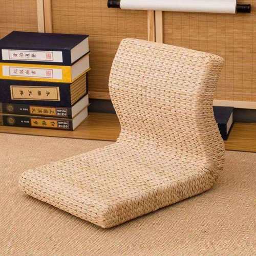 草编榻榻米靠背椅家用懒人卧室宿舍床上座椅飘窗无腿日式坐地椅子