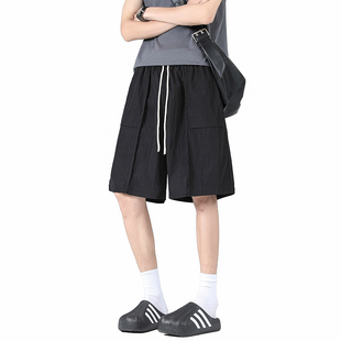 冰絲短褲 男款 運(yùn)動(dòng)休閑褲 沙灘褲 新款 五分褲 跨境專(zhuān)供男士 男生夏季