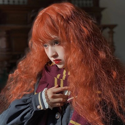 假发女秋冬新款女巫赫敏cos甜美可爱Lolita长卷发羊毛卷全头套