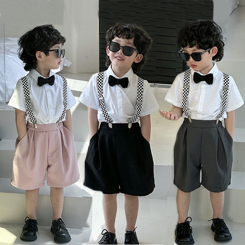 男童礼服夏季新款儿童西装套装马甲休闲小孩小主持西服花童演出服